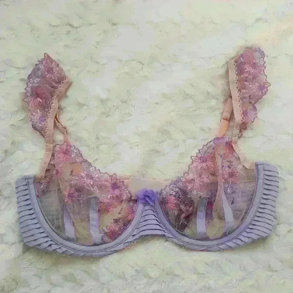 Ophelie Embroidered Scoop Bra - Picture 3 of 8